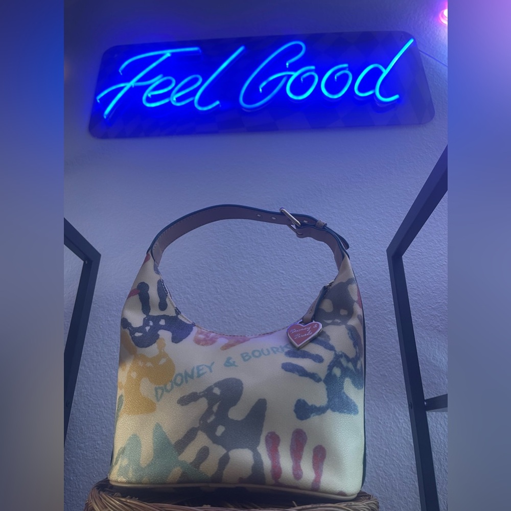 Dooney & Bourke Multicolor Handprint Hobo Bag
